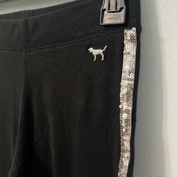 Pink Victoria Secret Leggings With Sequin Down The Side - Picture 3 of 5
